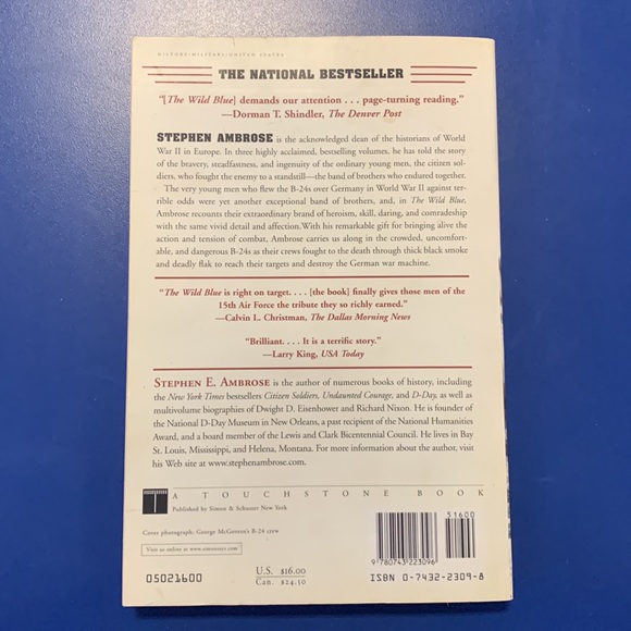 The Wild Blue by Stephen E. Ambrose paperback book - Picture 2 of 3